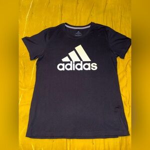 Adidas Black Tee with Cream Logo